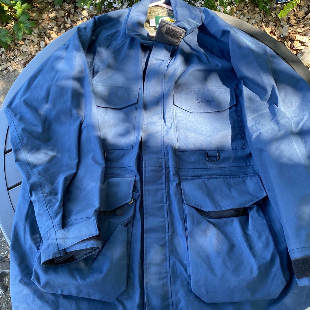 3XL Tall Dark Blue Cabela’s Gore-Tex Zip-up Hunting Jacket With Pockets - Picture 1 of 3